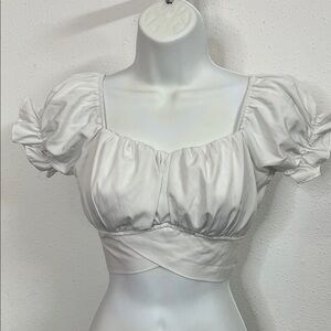 Elegant White Puff Sleeve Blouse